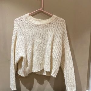 American eagle white sweater